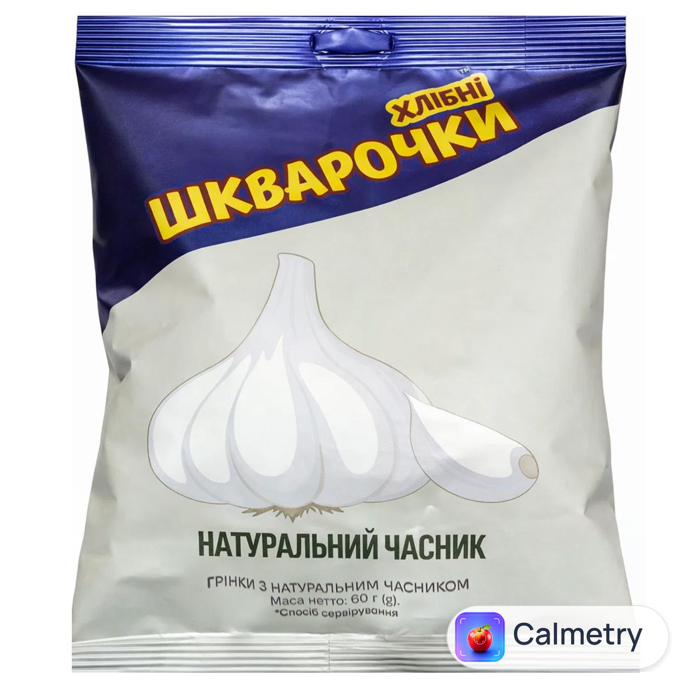 Грінки Хлібні Шкварочки натуральний часник 60г