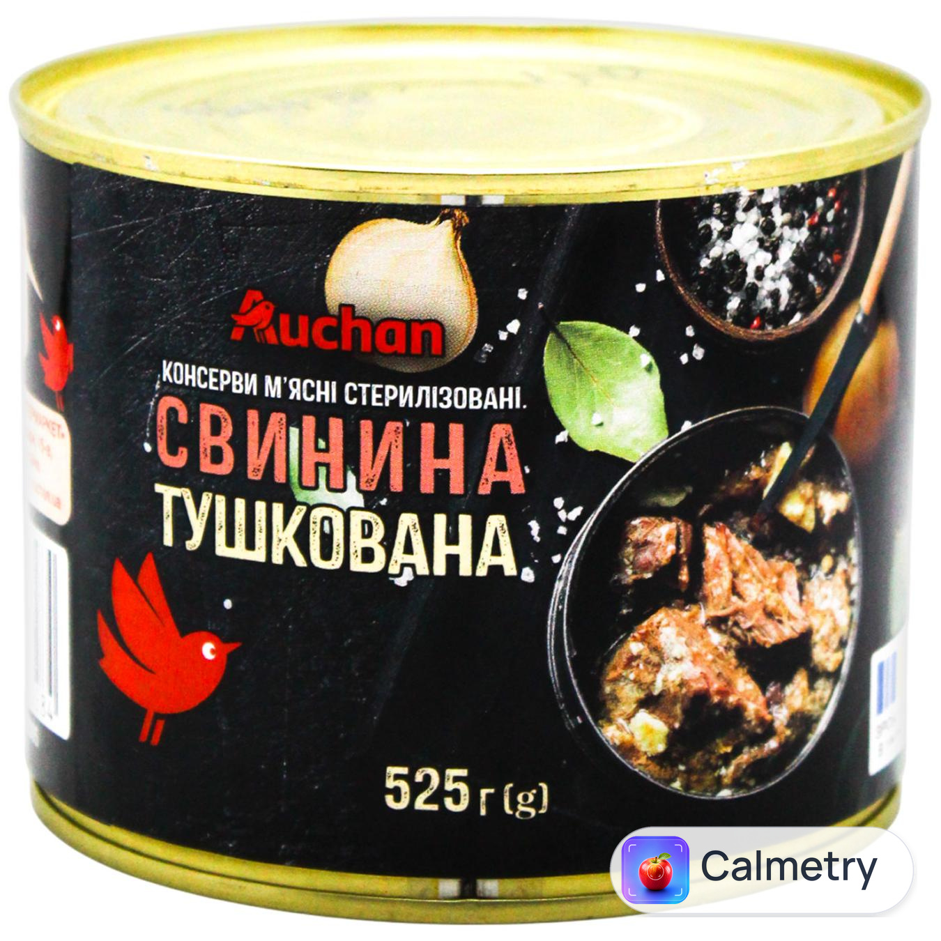 Свинина Auchan тушкована 525г