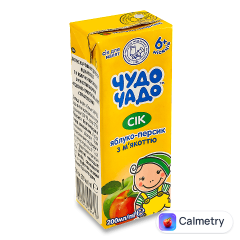 Сік «Чудо Чадо» яблучно-персиковий, 200мл