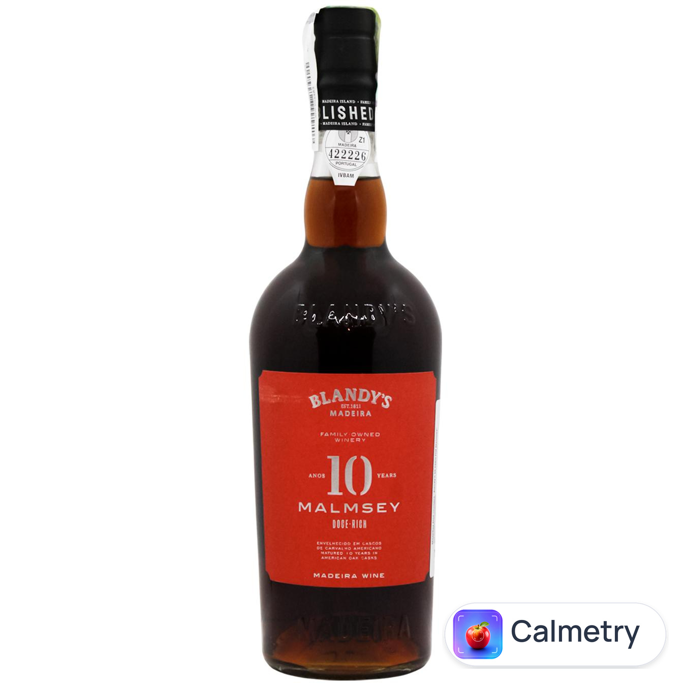 Вино Blandy's 10 Years Old Malmsey кріплене біле солодке 19% 0,75л