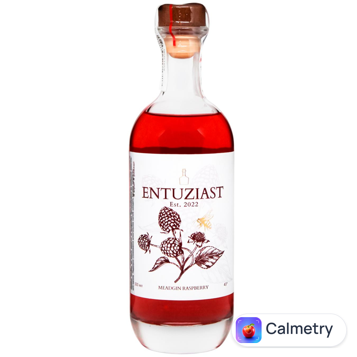 Дистилят медовий Entuziast Meadgin Raspberry 43% 0,5л