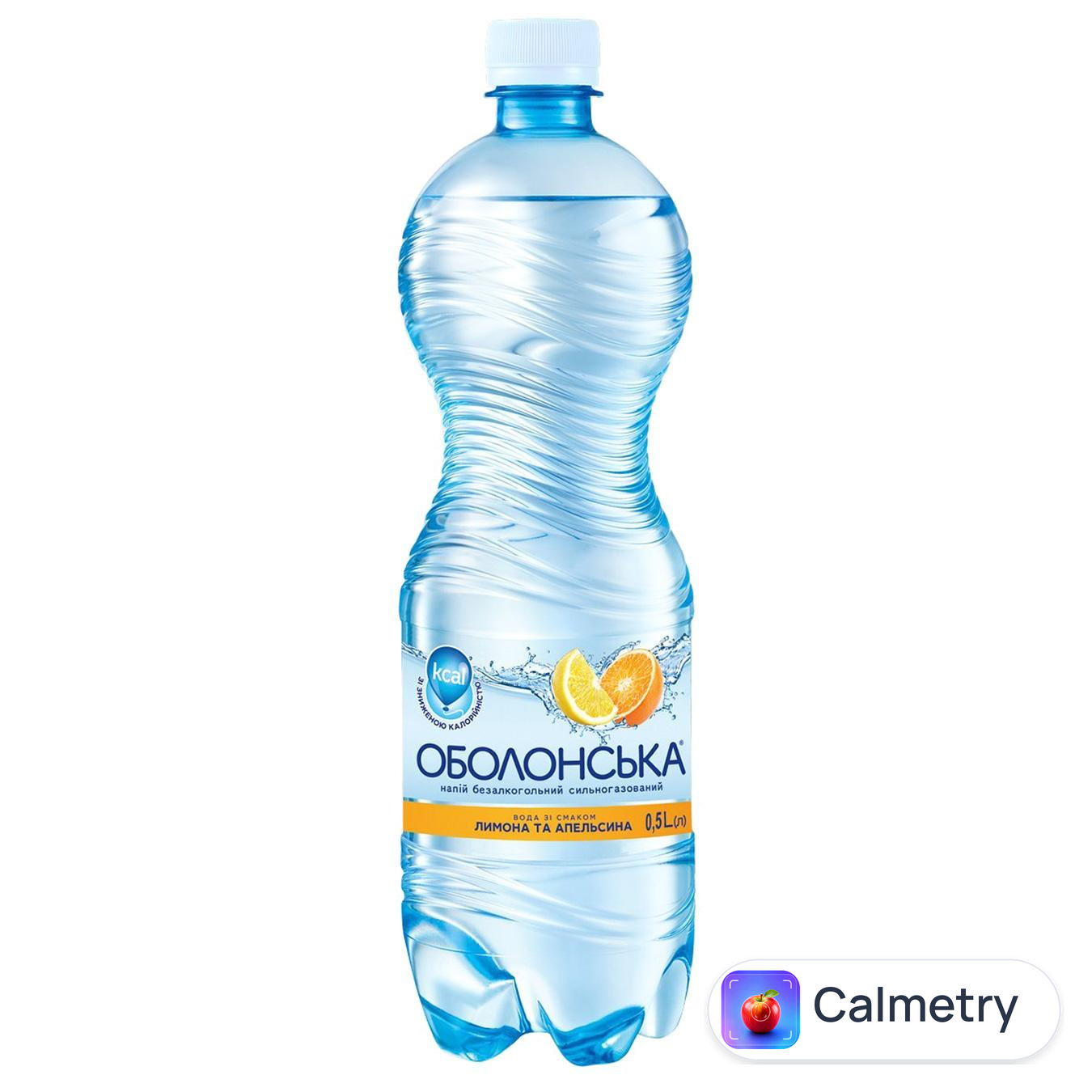 Вода мінеральна Оболонська Лимон-Апельсин сильногазована 0,5л