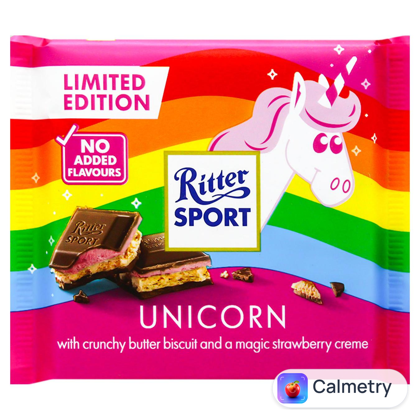Шоколад Ritter Sport Unicorn з полуничним смаком та печивом 100г