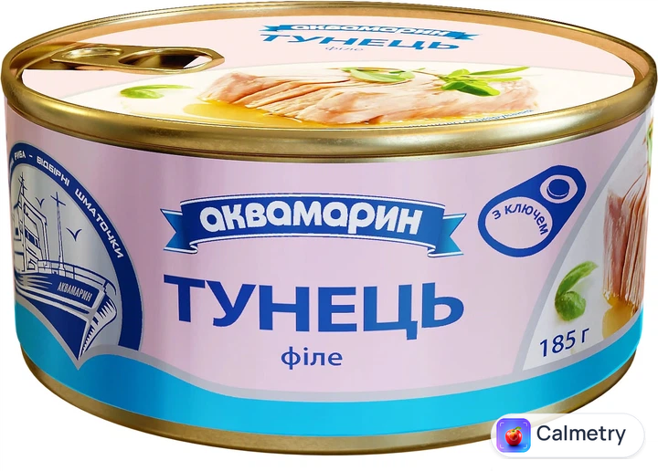 Тунець Аквамарин філе у власному соку 185г