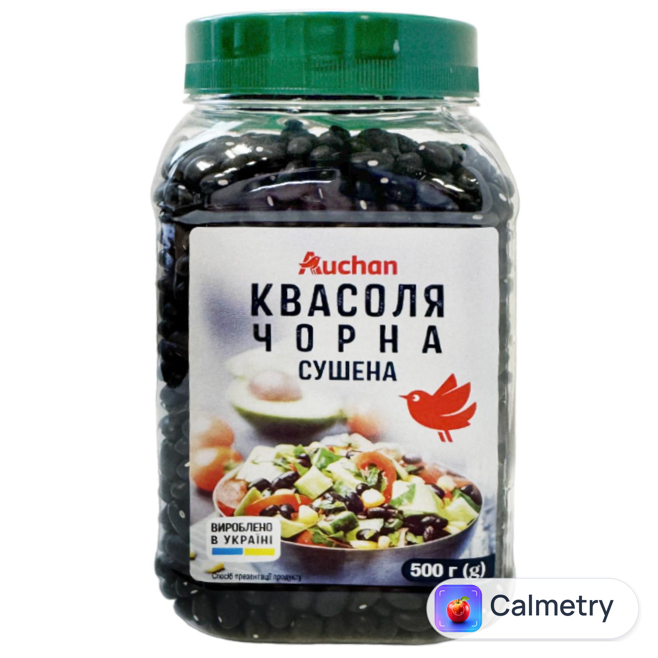 Квасоля Auchan чорна сушена 500г