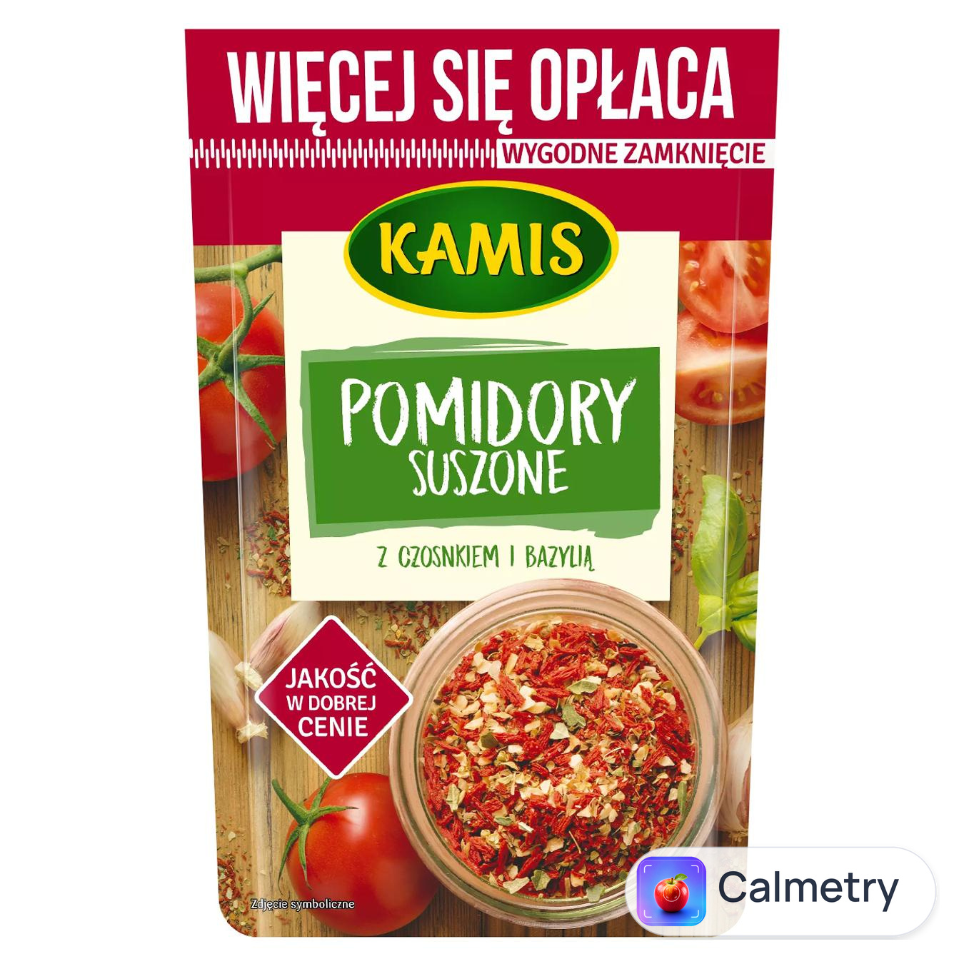 Суміш спецій Kamis Томати сушені з часником і базиліком 50г — фото продукту