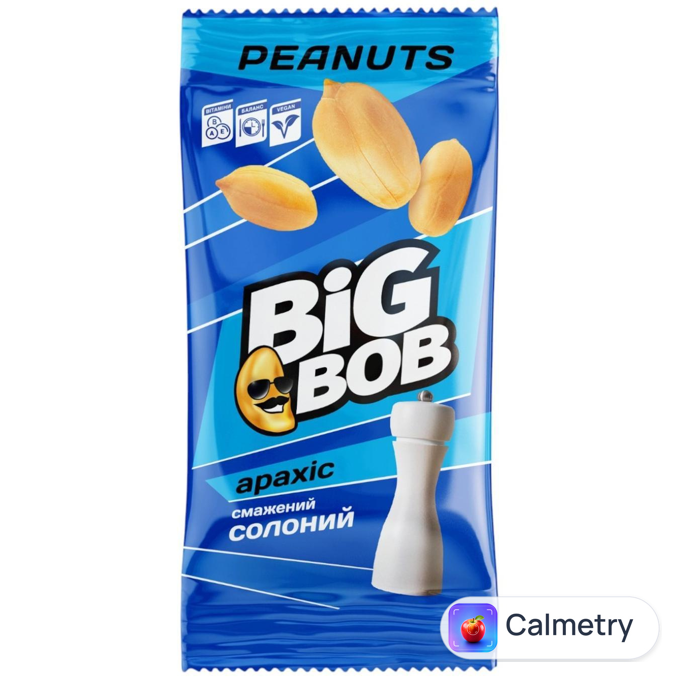 Арахіс Big Bob смажений солоний 60г — фото продукту