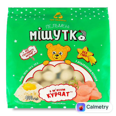 Пельмені Три ведмеді Мішутка з м'ясом курчат, 400г