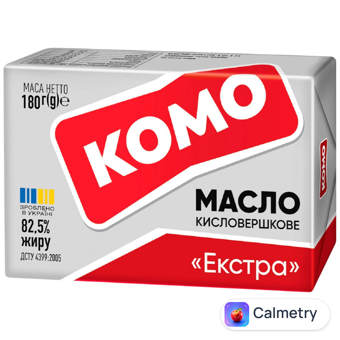 Масло Комо Екстра кисловершкове 82,5% 180г — фото продукту