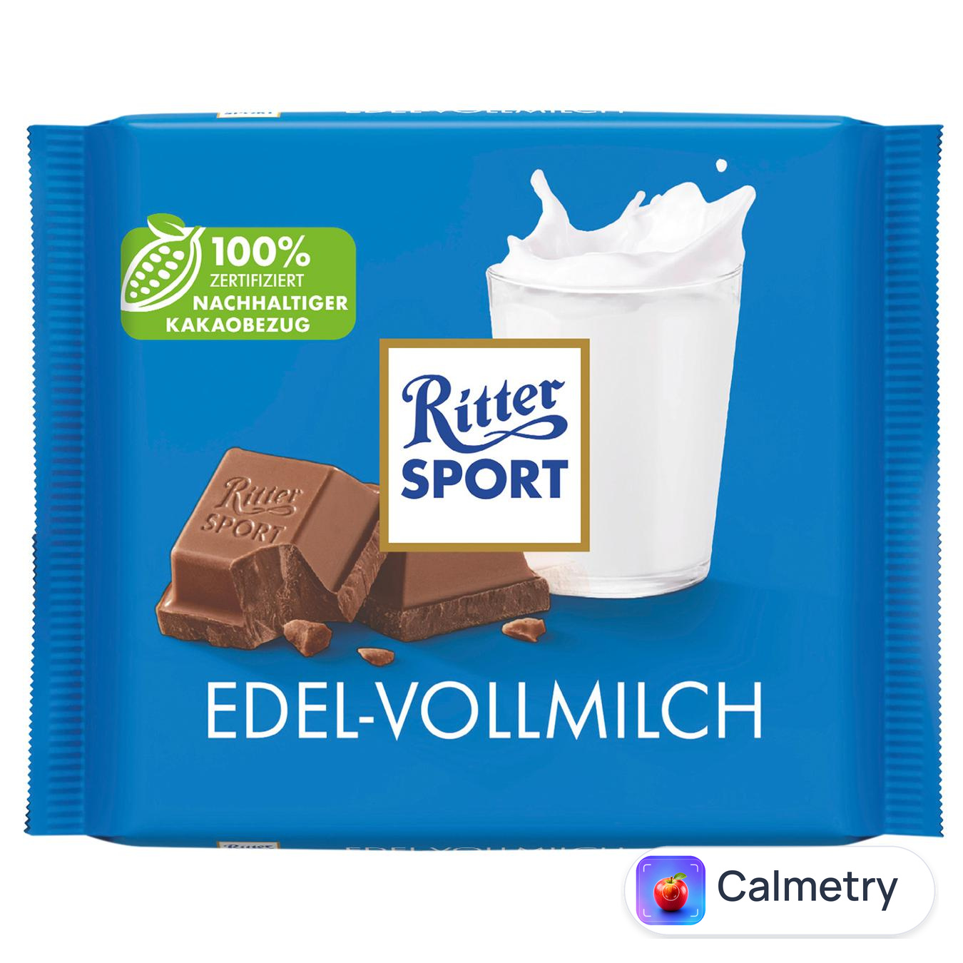 Шоколад молочний Ritter Sport Edel-Vollmilch 35% 100г — фото продукту