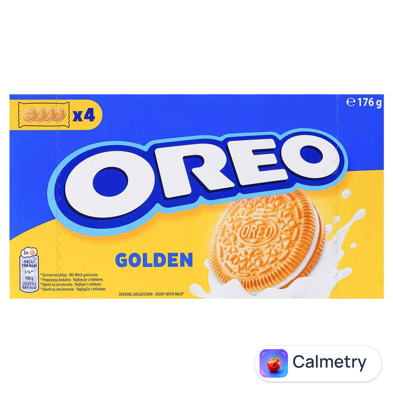 Печиво Oreo Golden з молочним кремом 176г — фото продукту