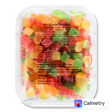 Ананас кубик асорті цукати 250г