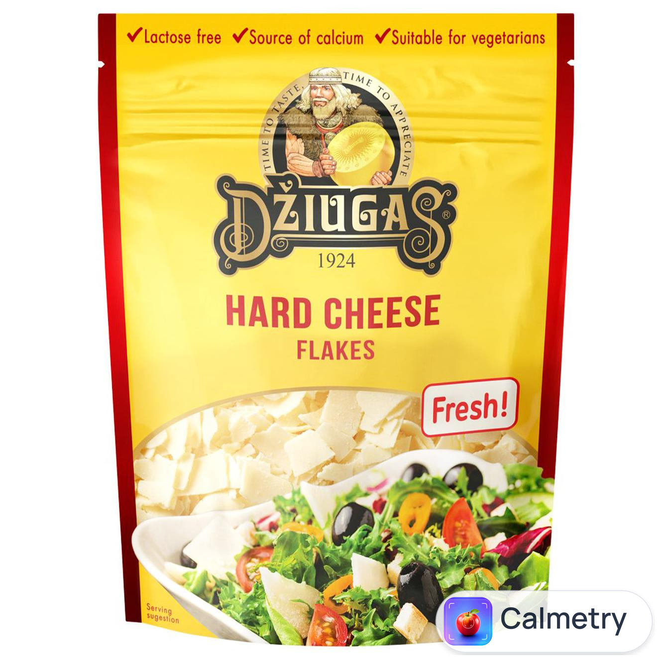 Сир Dziugas твердий тертий (пластівці) безлактозний 40% 100г — фото продукту