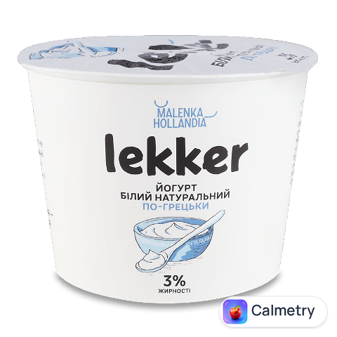 Йогурт Lekker По-грецьки білий 3% стакан, 230г