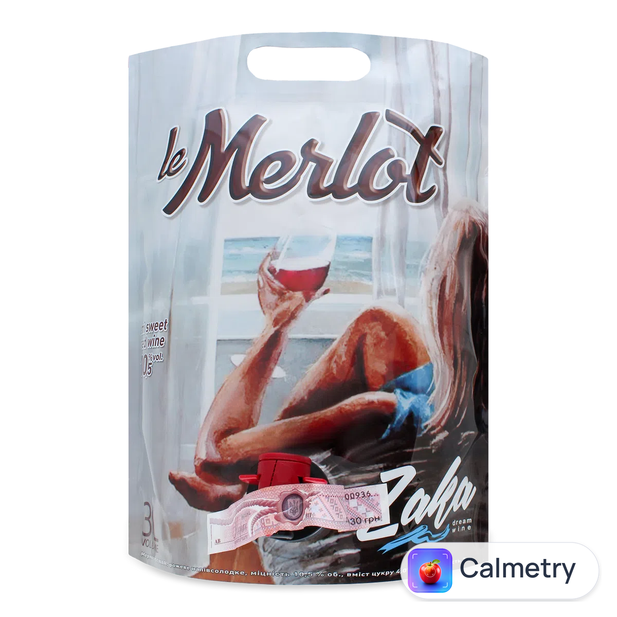 Вино Cotnar Zaka «Мерло» червоне напівсолодке 3л