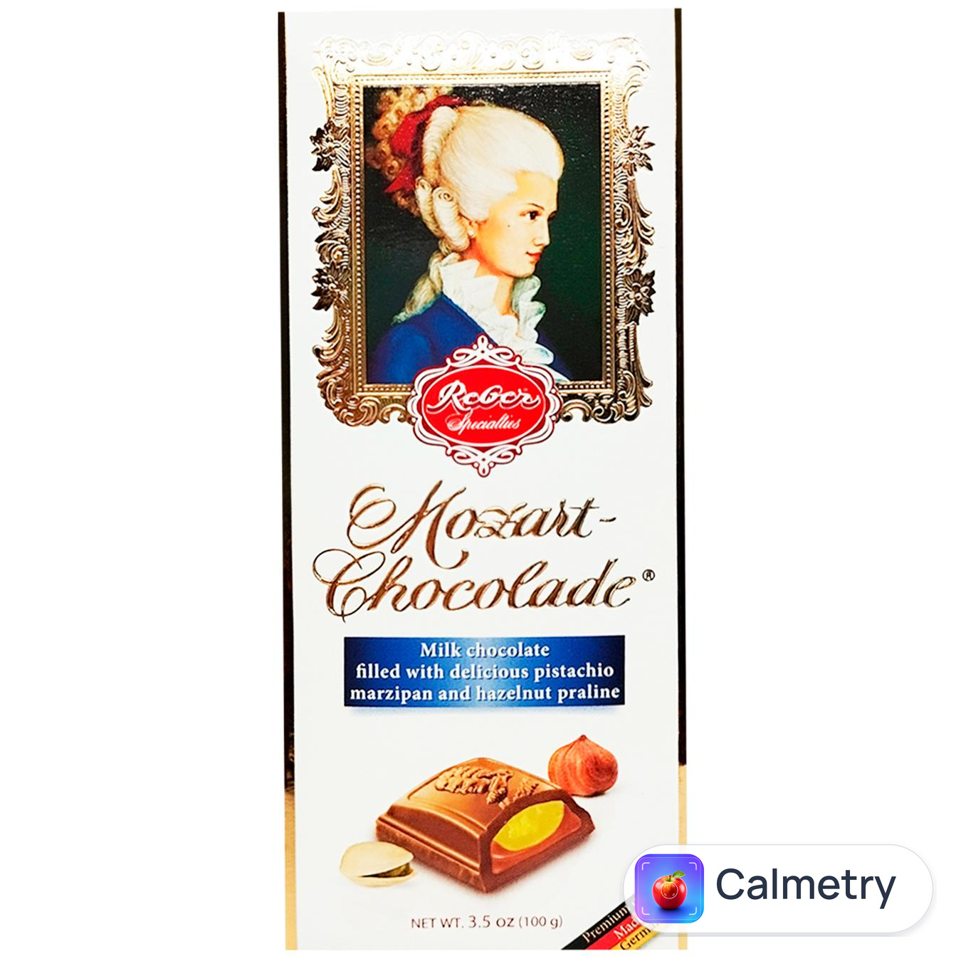 Шоколад молочний Reber Mozart з марципановою начинкою 100г