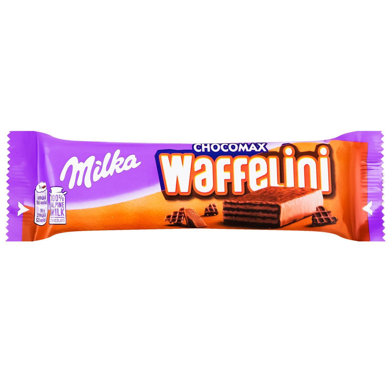 Вафлі Milka Waffelini Chocomax 31г — фото продукту