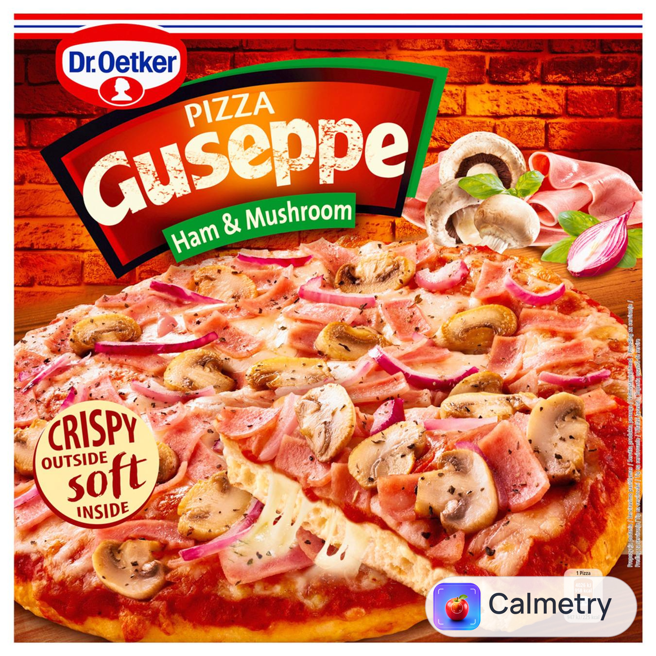 Піца Dr.Oetker Guseppe з шинкою та грибами заморожена 425г — фото продукту