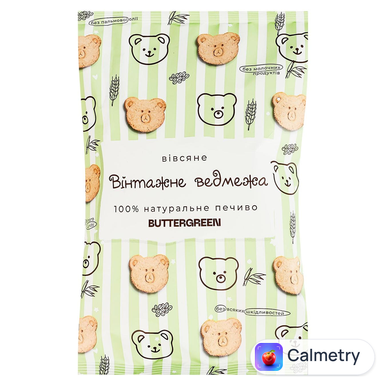 Печиво Buttergreen Вінтажне ведмежа вівсяне 90г
