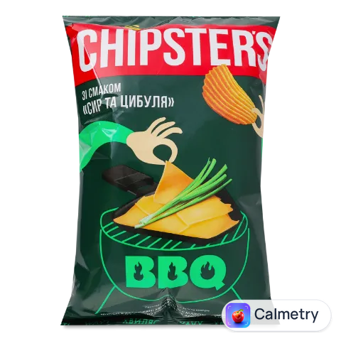 Чипси Chipster's хвилясті зі смаком сиру та цибулі
