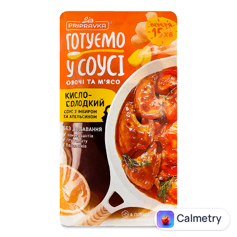 Соус «Приправка» кисло-солодкий з імбиром та апельсином, 140г