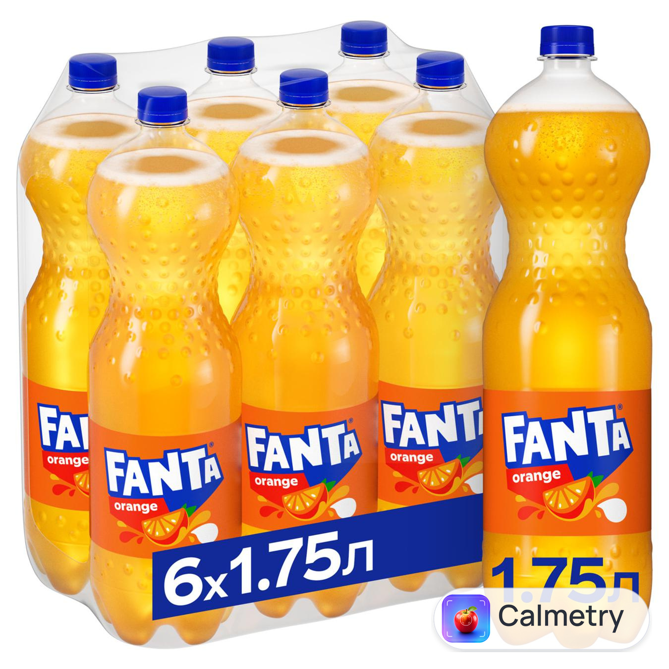 Напій газований Fanta Апельсин 1,75л 6шт