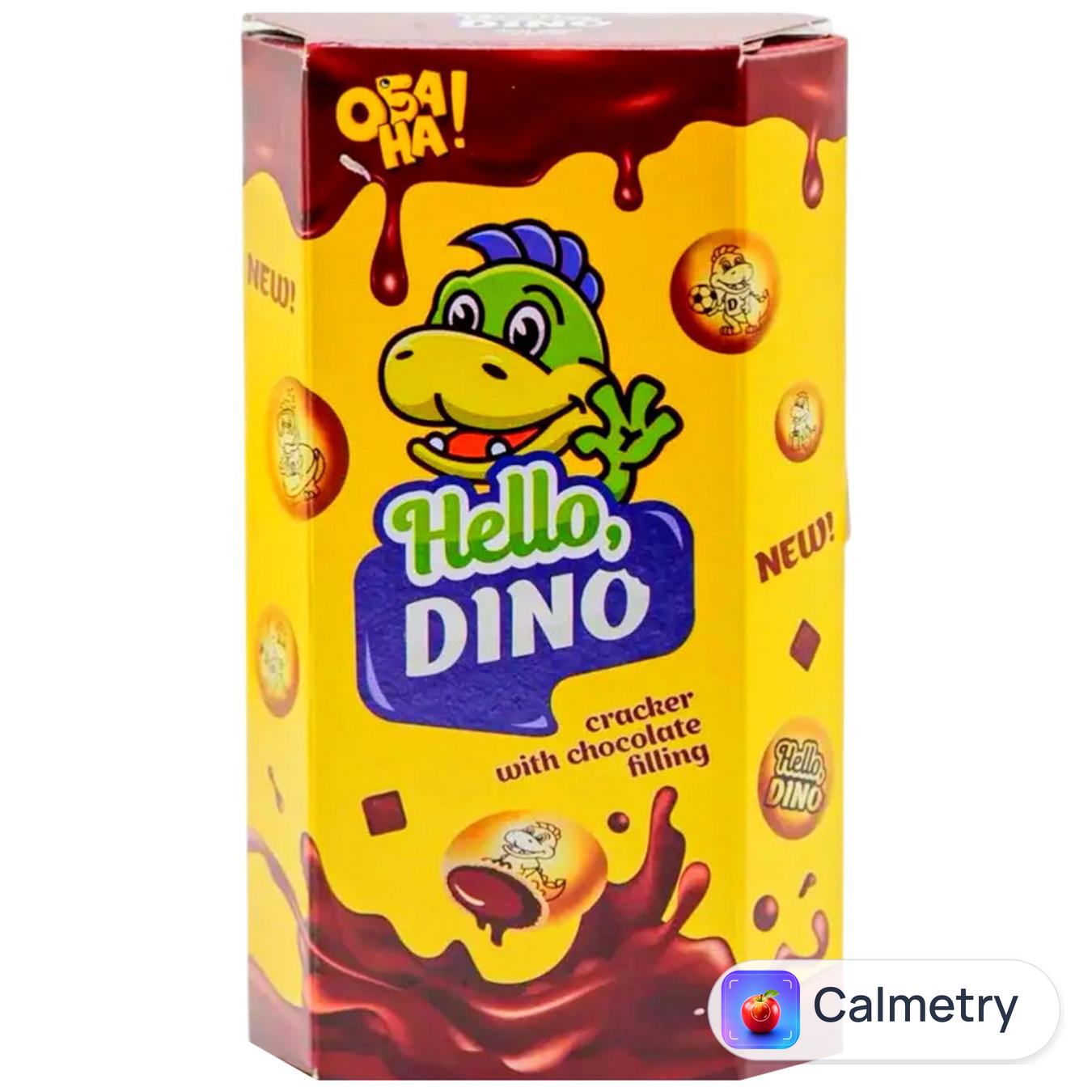 Крекери ОбаНа! Hello Dino з шоколадною начинкою 50г Оба На!