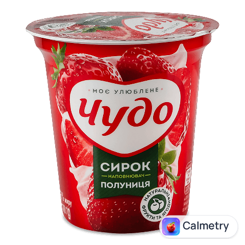 Сирок Чудо Полуниця збитий 5%, стакан, 170г