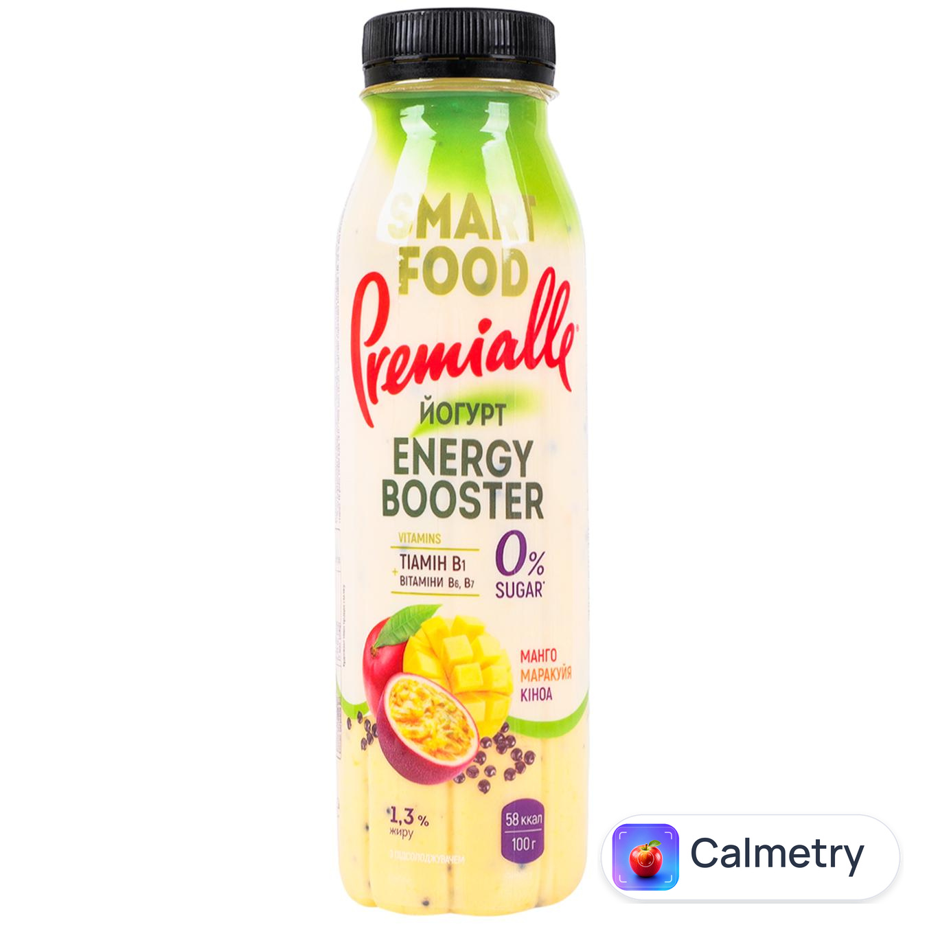 Йогурт Premialle Smart Food Манго маракуйя кіноа 1,3% 290г — фото продукту