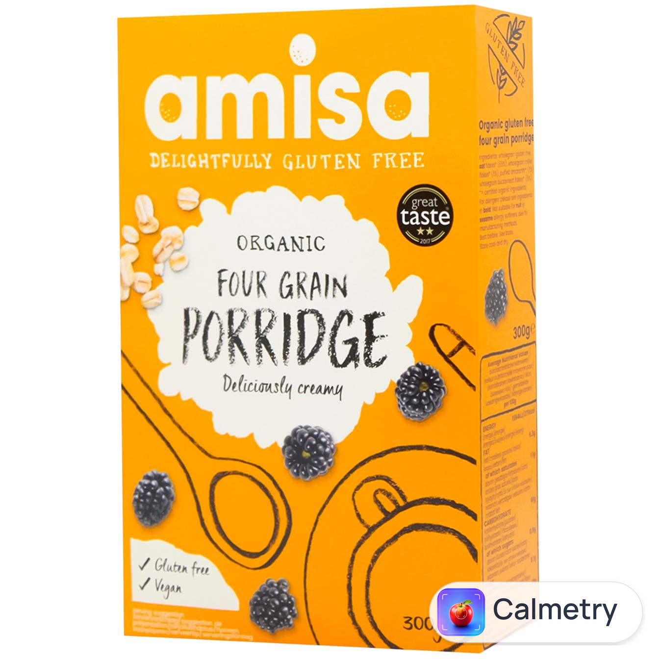 Каша Amisa 4 злаки органічна без глютену 300г