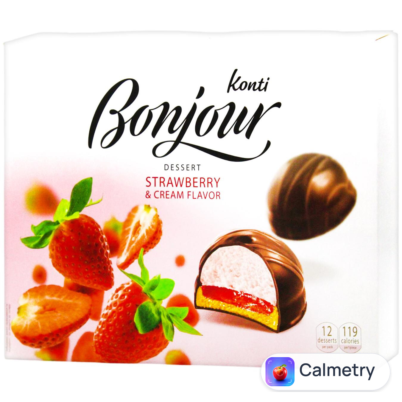 Десерт Konti Bonjour смак полуниці з вершками 348г