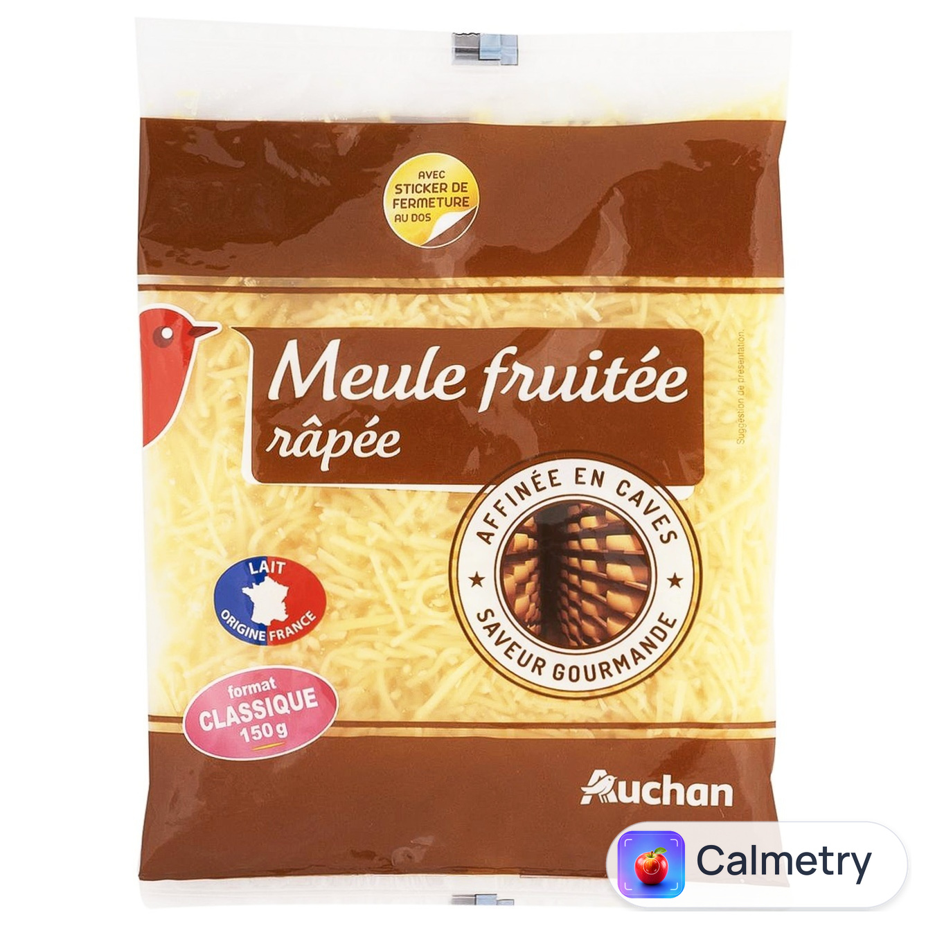 Сир Auchan Meule Fruitee тертий 150г