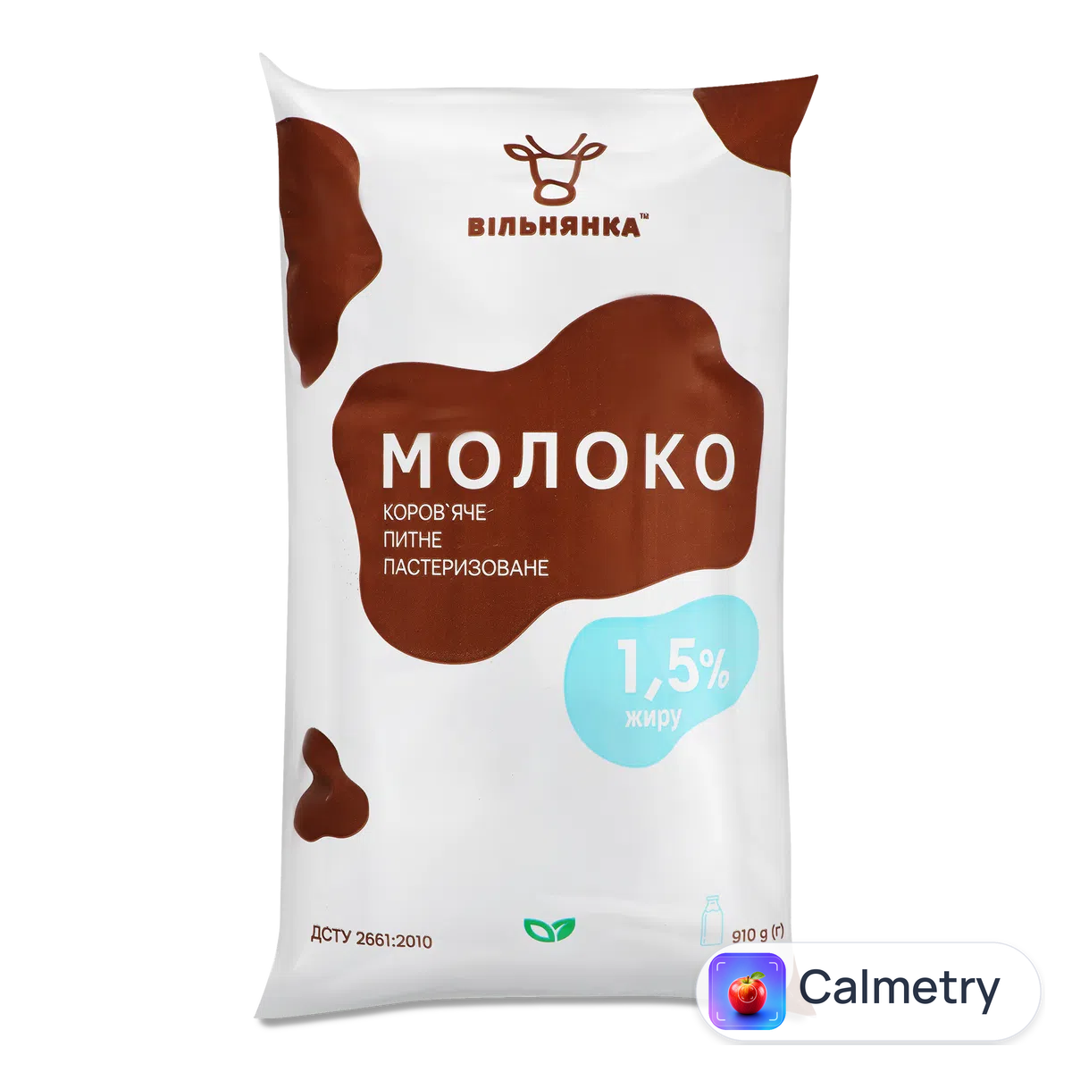 Молоко пастеризоване «Вільнянка» 1,5% п/е 910г