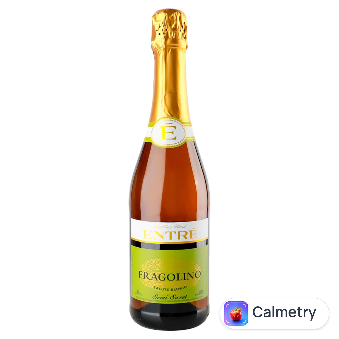 Напій винний ігристий Entre Fragolino Salute Bianco білий напівсолодкий 6-6,9% 0,75л — фото продукту