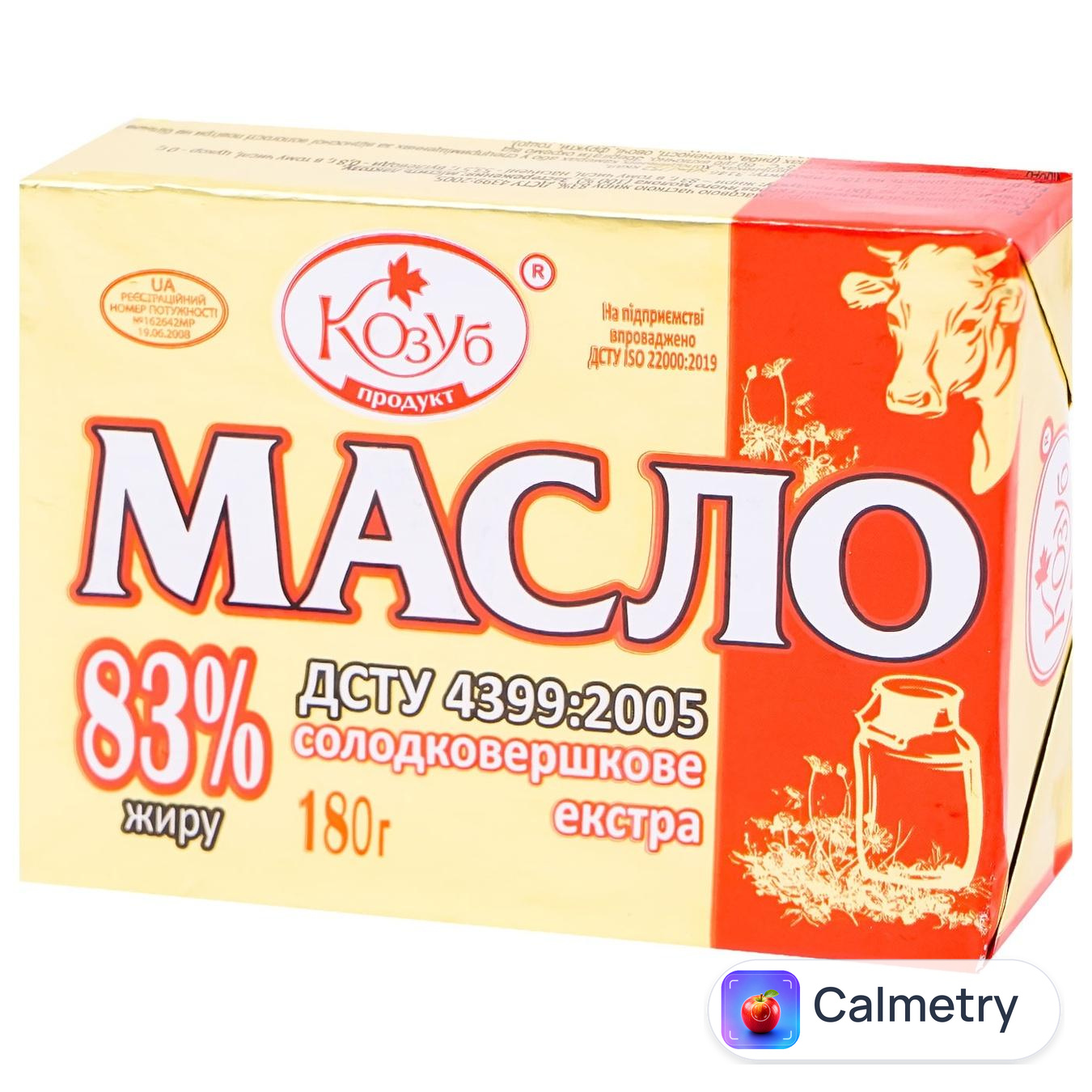 Масло Козуб Продукт Екстра солодковершкове 83% 180г