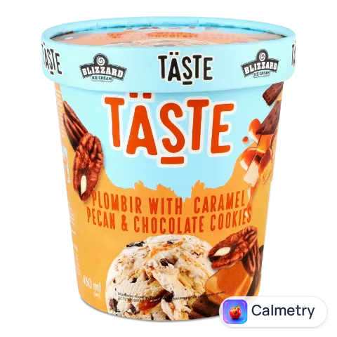 Морозиво Blizzard Taste пломбір пекан-карамель-шоколадне печиво