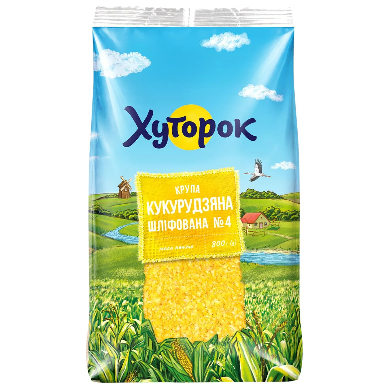 Крупа кукурудзяна Хуторок 800г — фото продукту