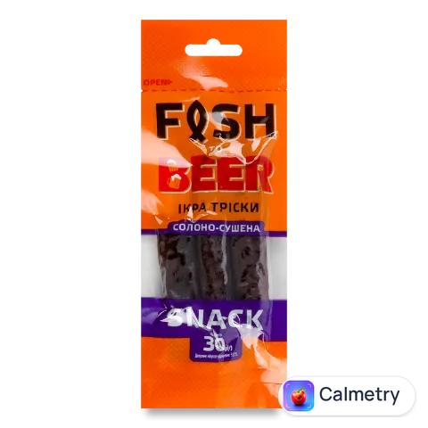Ікра тріски Fish&Beer в ястиках солоно-сушена 30г