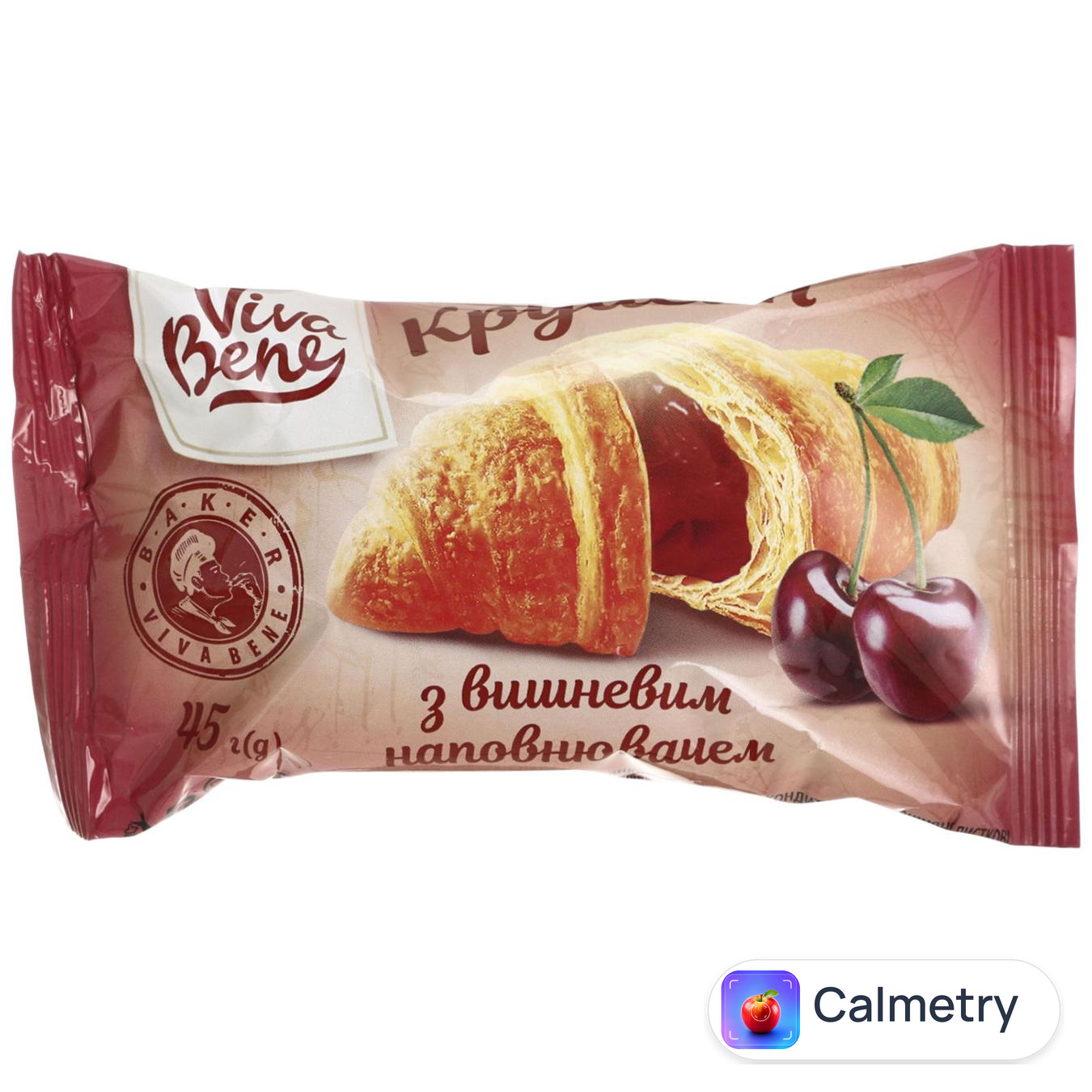 Круасан Viva Bene з вишневим наповнювачем 45г