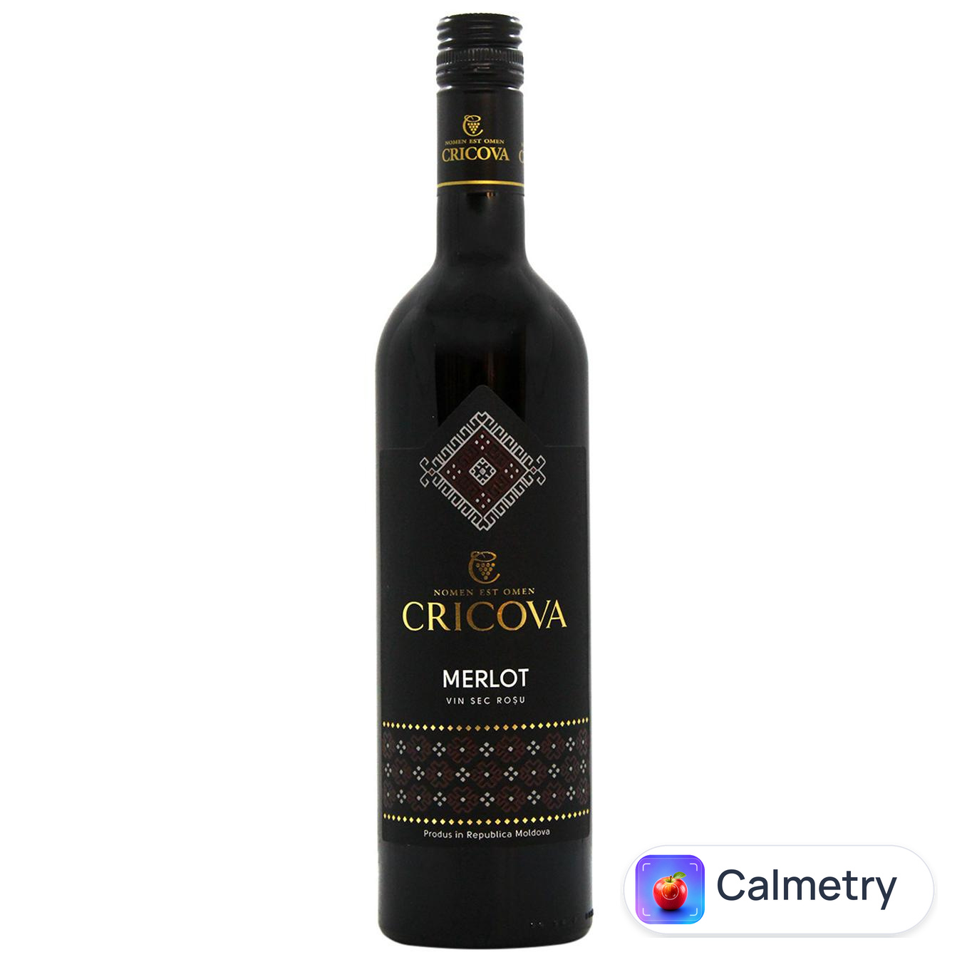 Вино Cricova Мерло Національне червоне сухе 12,5% 0,75л