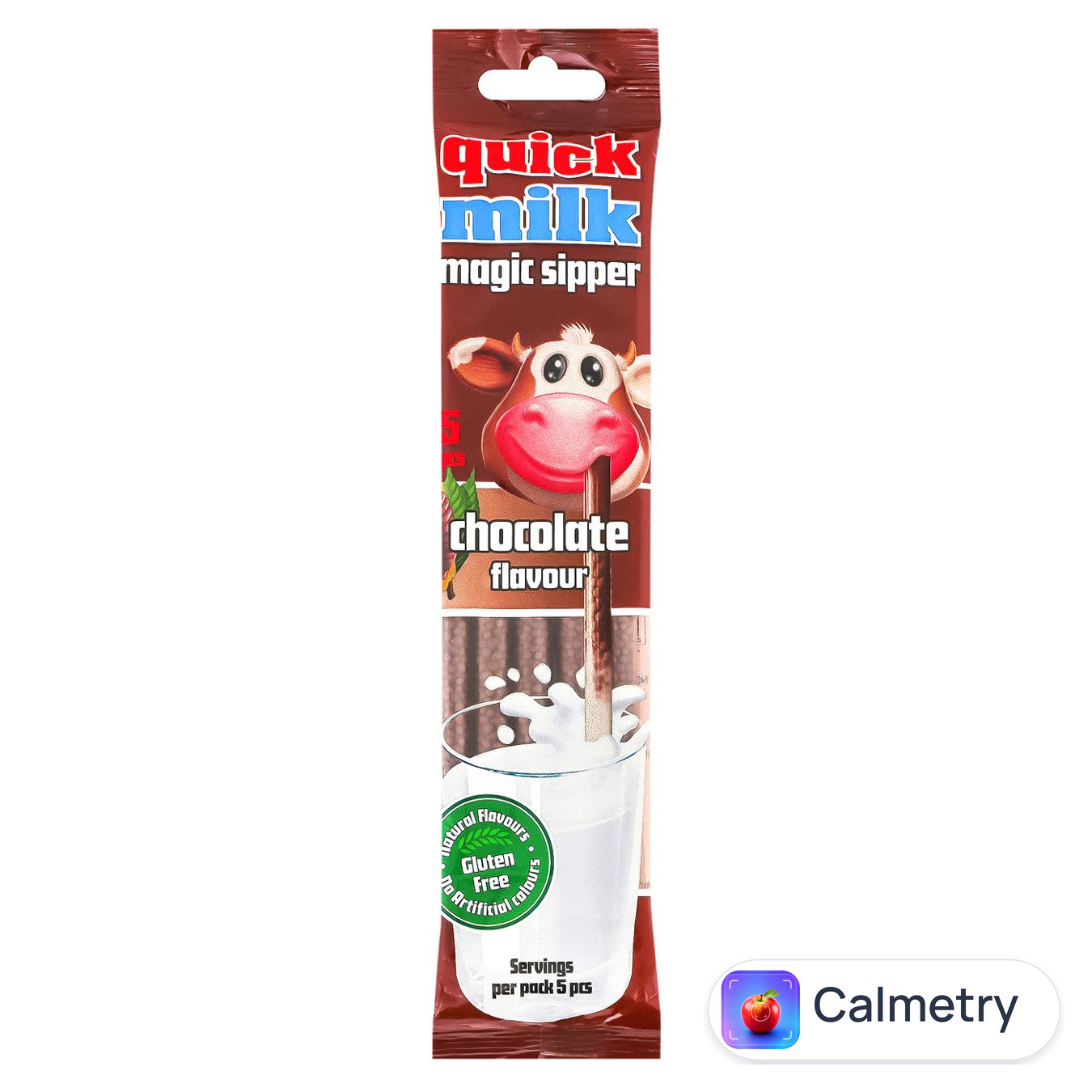 Трубочки Quick Milk для молока зі смаком шоколаду 30г 5шт — фото продукту