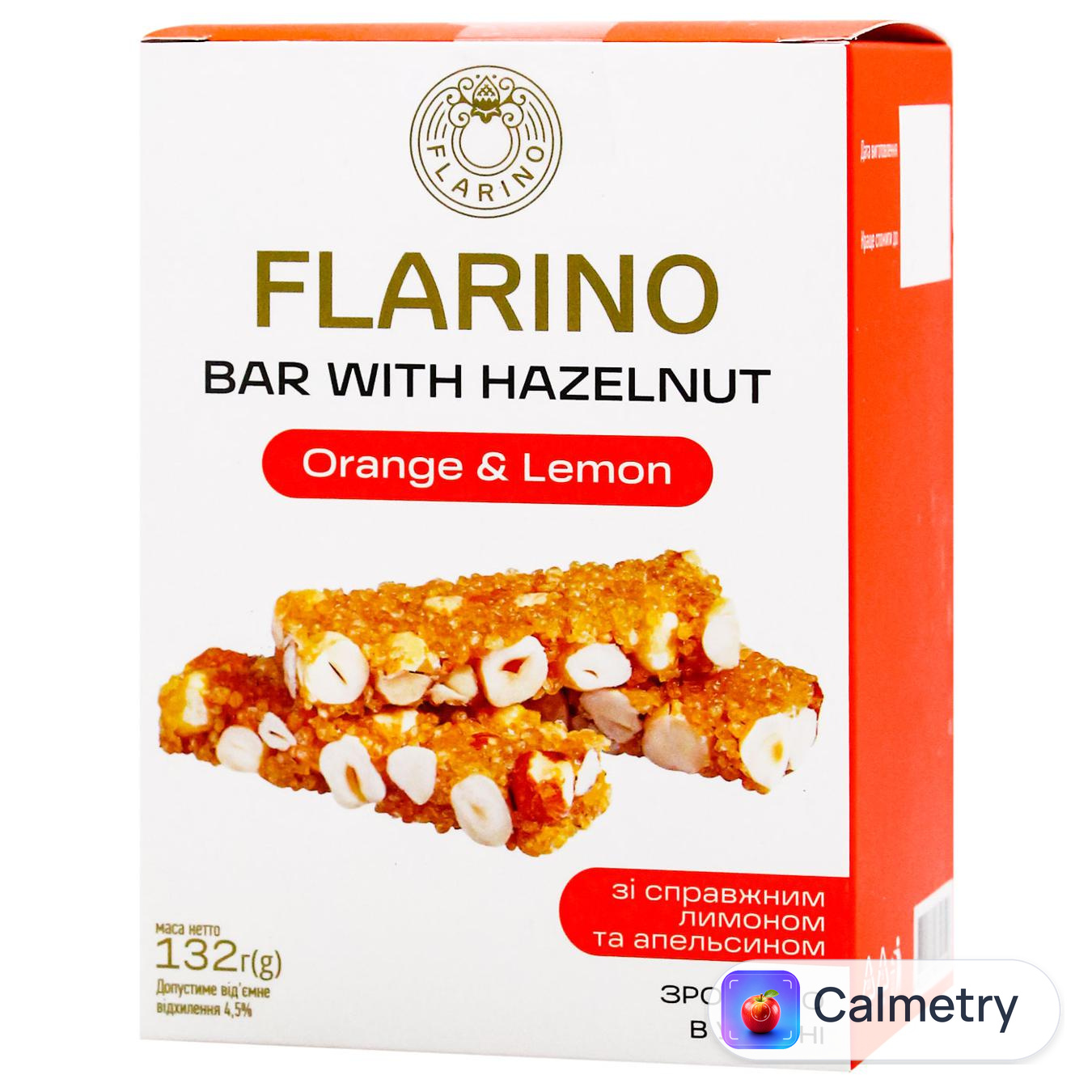 Батончики Flarino з фундуком, лимоном та апельсином 6шт*22г