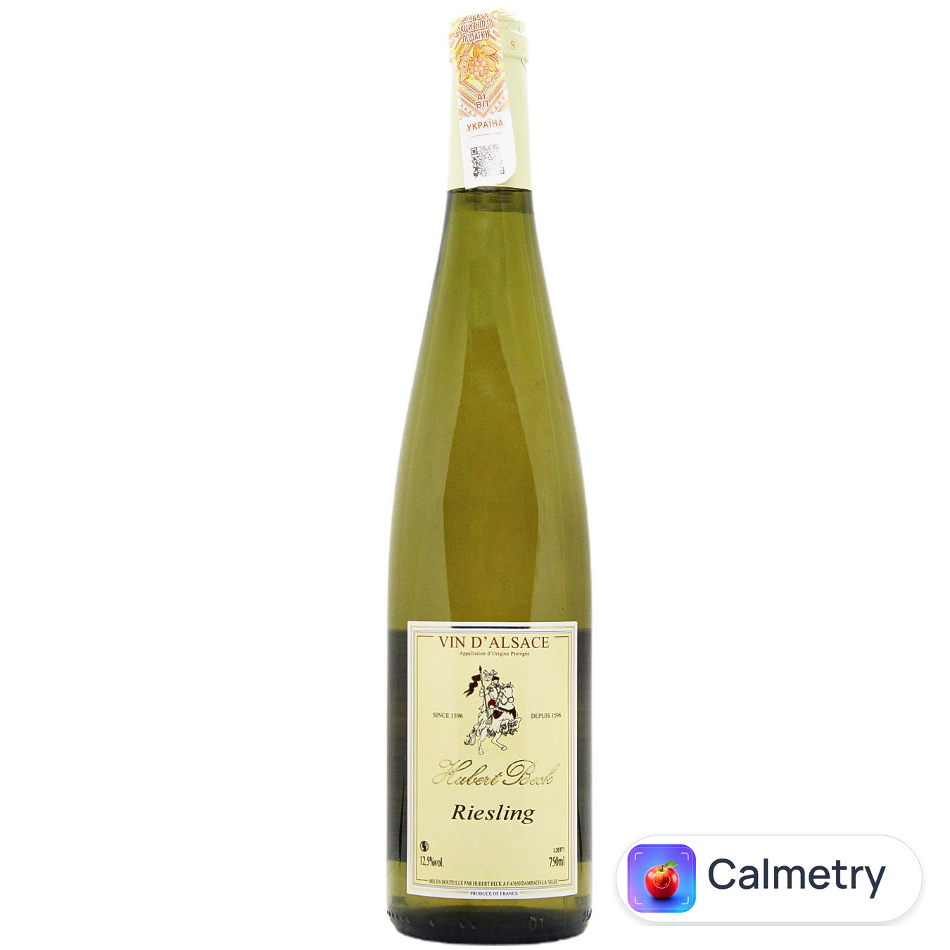 Вино Hubert Beck Riesling біле напівсухе 12.5% 0,75л