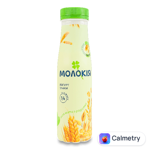 Йогурт «Молокія» «Злаки» 1,4%, пляшка, 250г