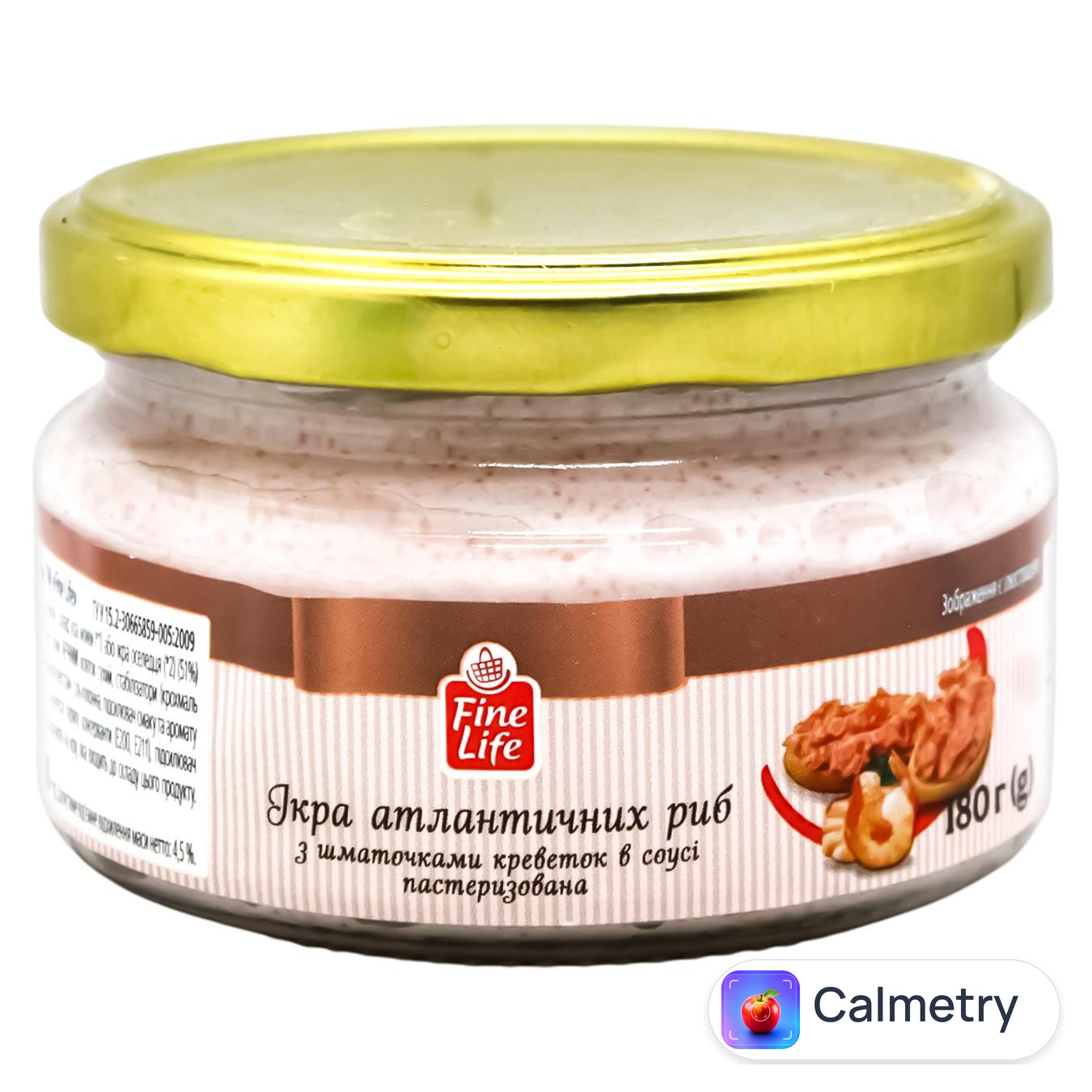 Ікра атлантичних риб Fine Life з шматочками креветок в соусі 180г