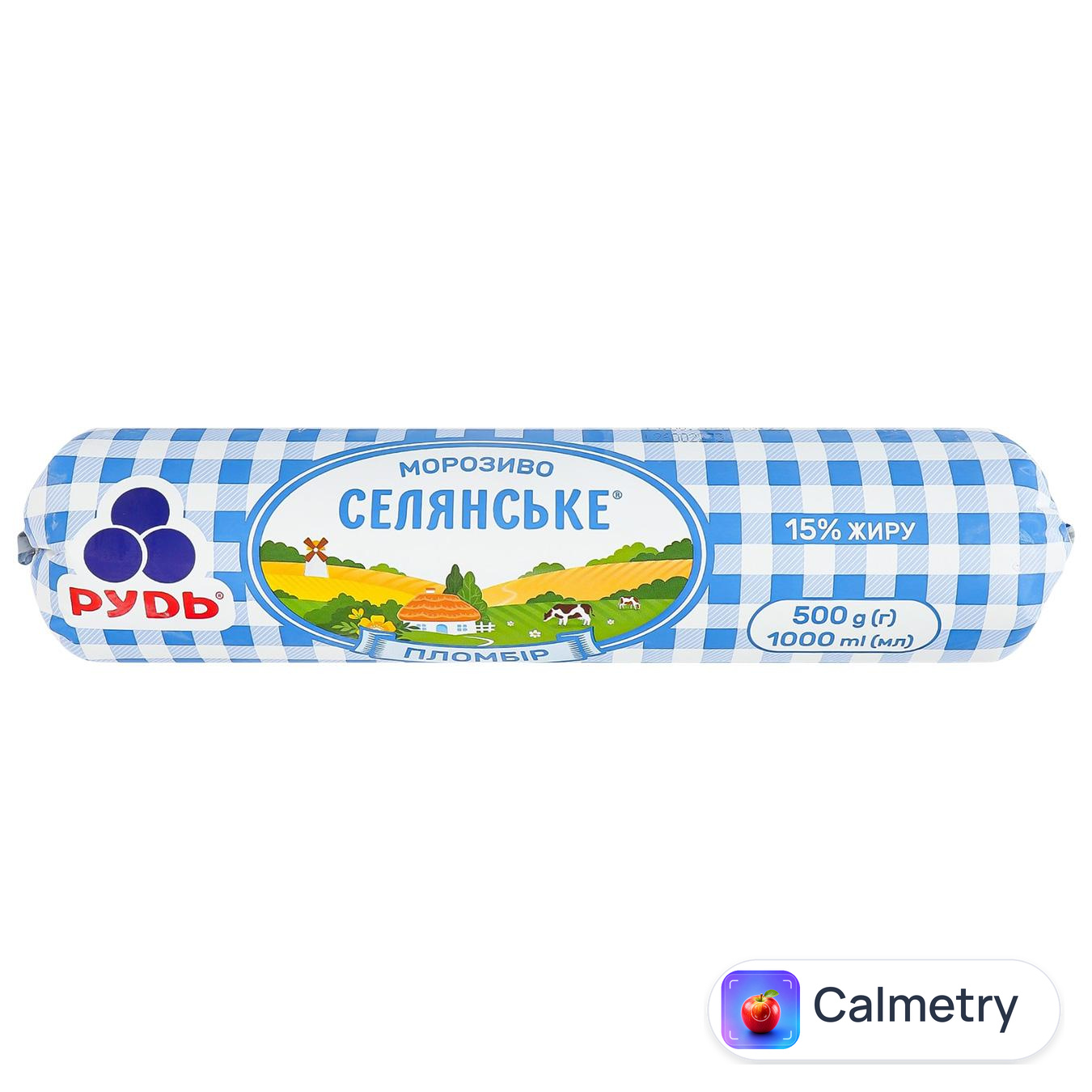 Морозиво Рудь Селянське пломбір 500г