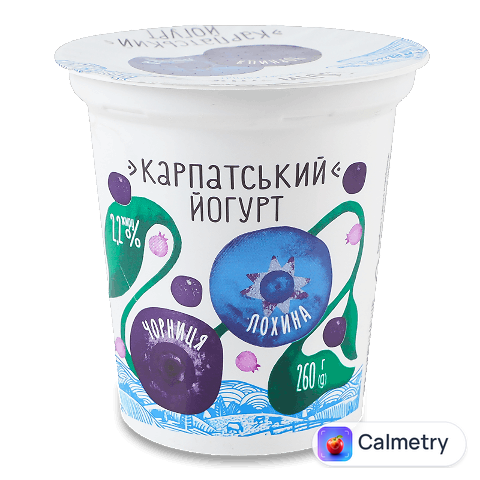 Йогурт Галичина Карпатський лохина-чорниця 2,2%, 260г