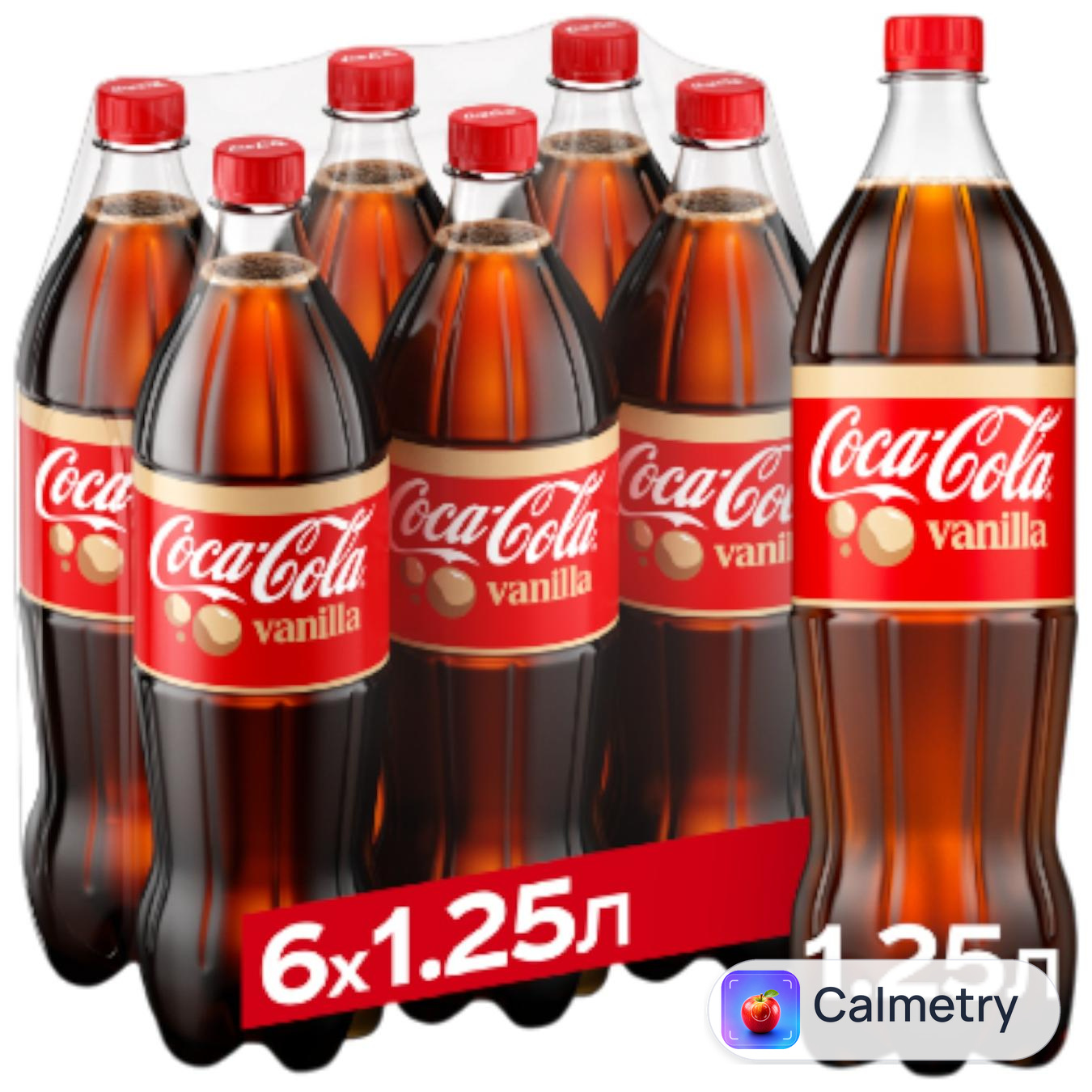 Напій газований Coca-Cola Vanilla 1,25л 6шт