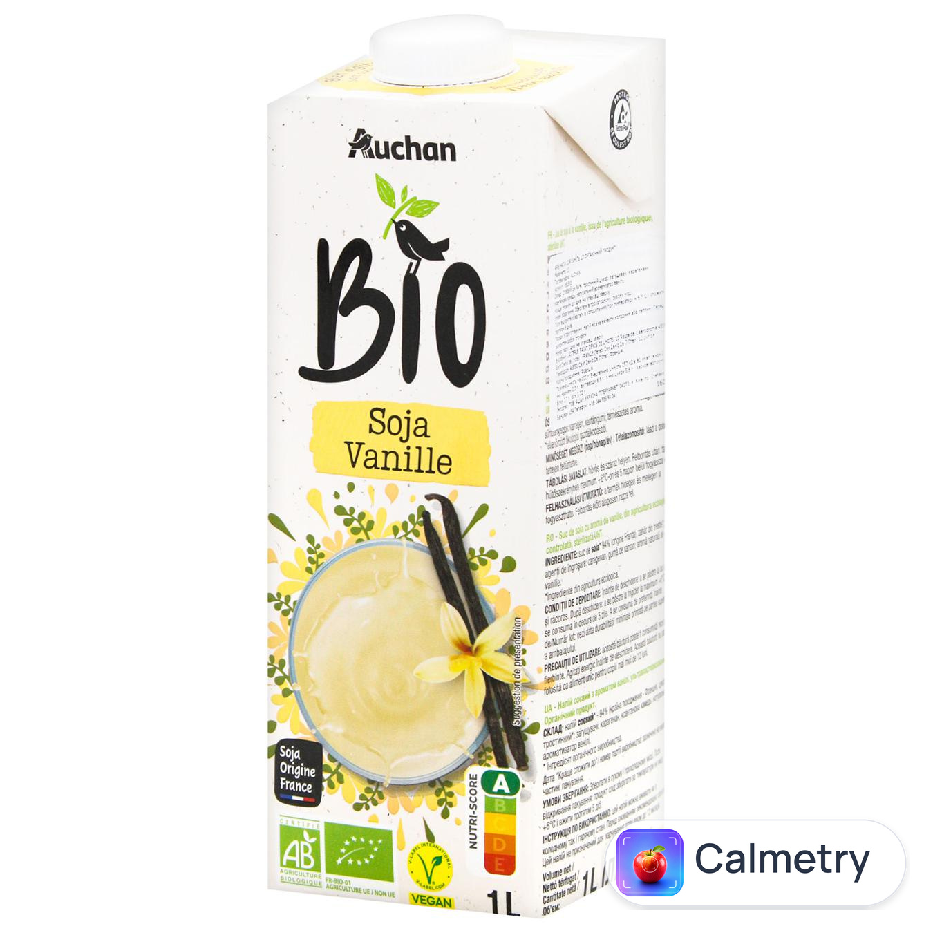 Напій соєвий Auchan Bio з ваніллю 1л