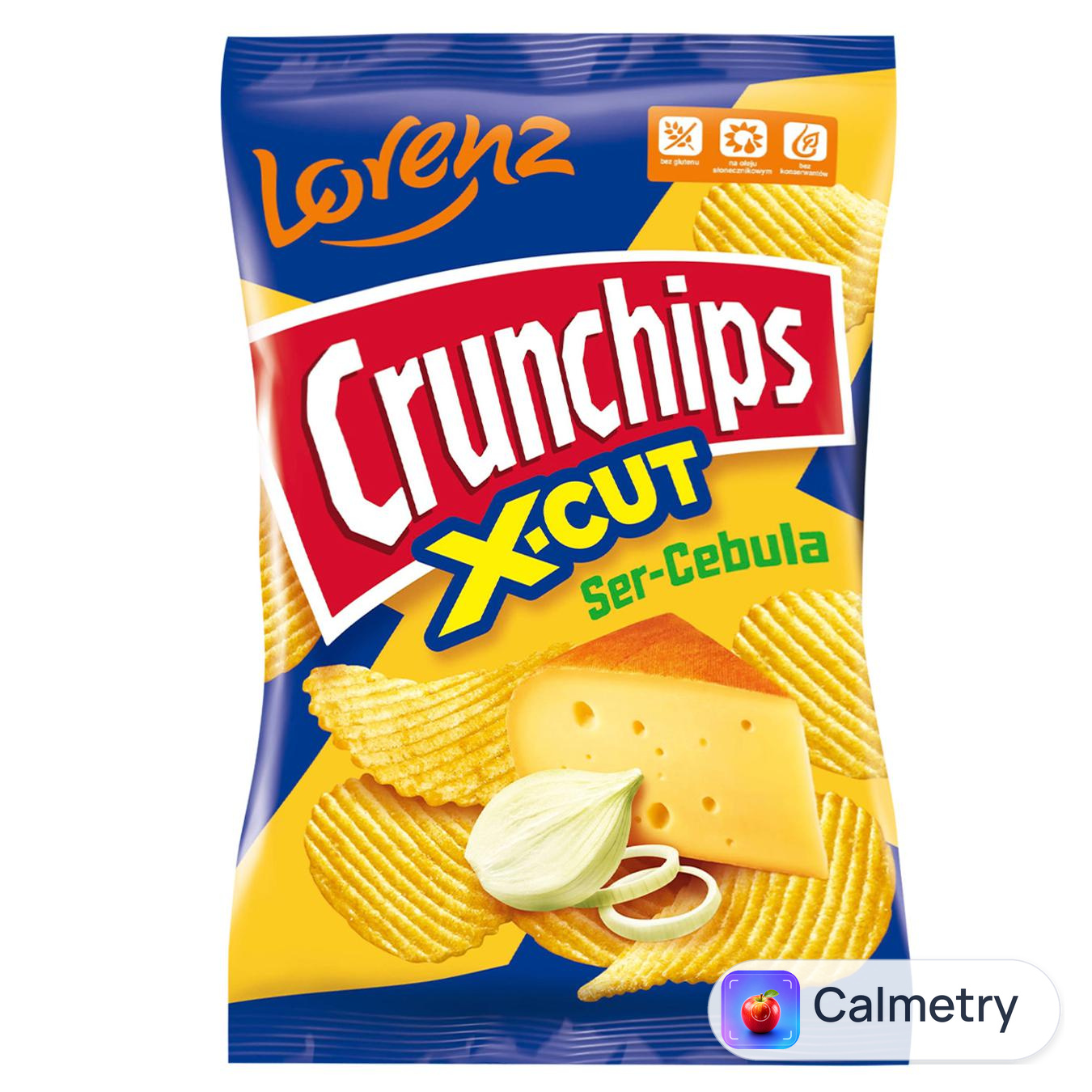 Чипси Crunchips X-Cut зі смаком сир-цибуля 140г